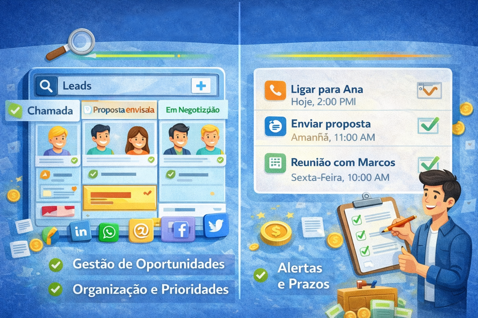 Leads e tarefas